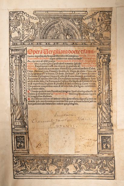 [Post-incunabula]. VIRGILE. Opera Vergiliana...