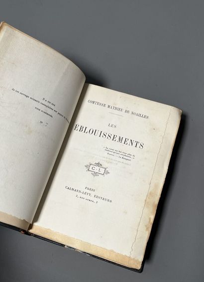 NOAILLES (Anna de). Les éblouissements. Paris,...
