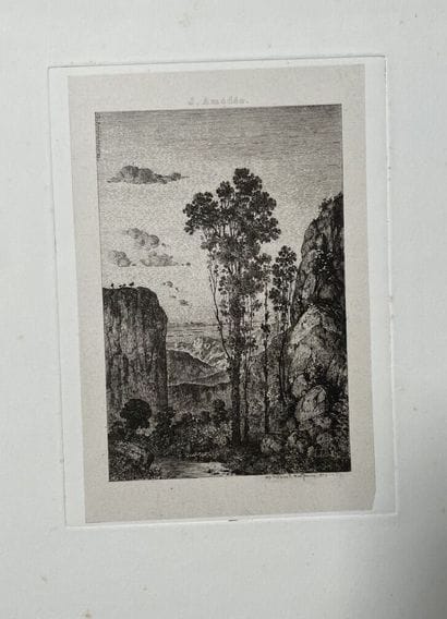 [Engraving]. AMÉDÉE (J.). Landscape studies...