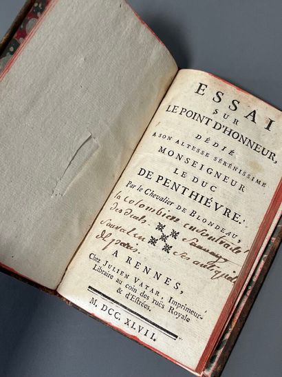 BLONDEAU DE CHARNAGE (Claude-François). Essai...