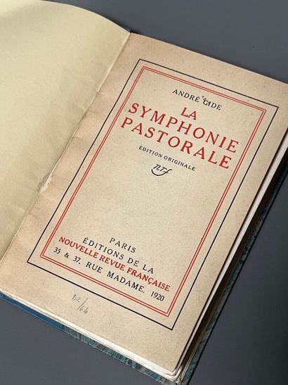 GIDE (André). La symphonie pastorale. Paris,...