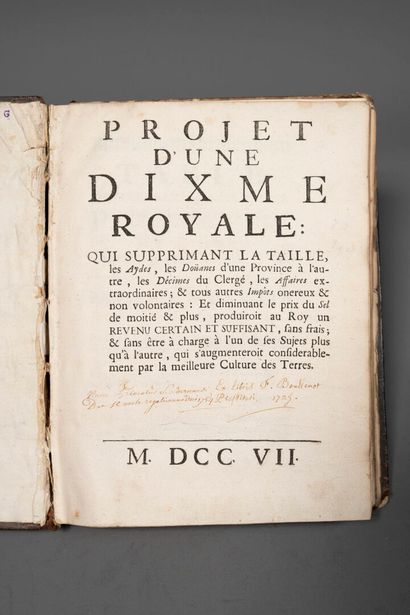 [VAUBAN (Sébastien Le Prestre de)]. Projet...