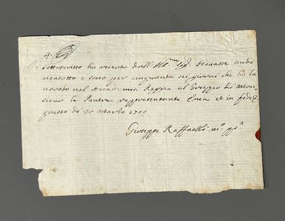 [Autograph]. [Fine Arts]. RAFFAELLI (Guiseppe,...