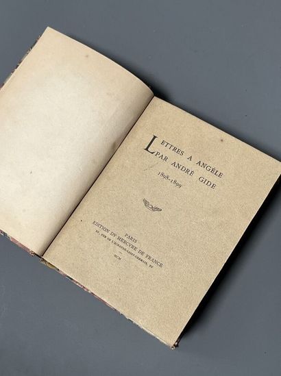 GIDE (André). Lettres à Angèle. 1898-1899....