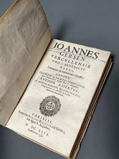 QUATREMAIRES (Robert). Joannes Gersen, Vercellensis...
