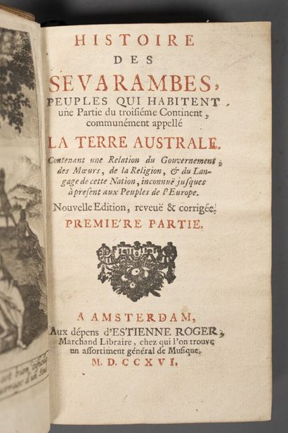 [Utopie]. [VAIRASSE (Denis)]. Histoire des...