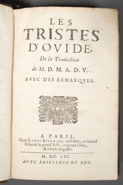 OVIDE ; [MAROLLES (Michel de)], trans. Les...