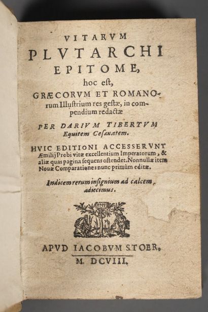 PLUTARCH; TIBERTI (Dario). Vitarum Plutarchi...