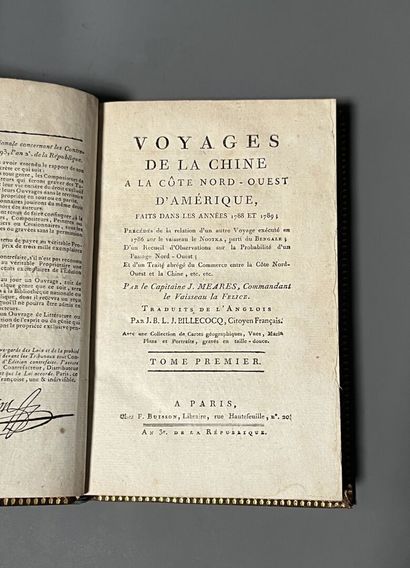 [Voyages]. MEARES (John). Voyages de la Chine...