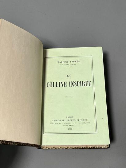 BARRÈS (Maurice). La colline inspirée. Paris,...