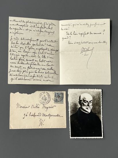 [Autograph]. HUYSMANS (Joris-Karl). Autograph...