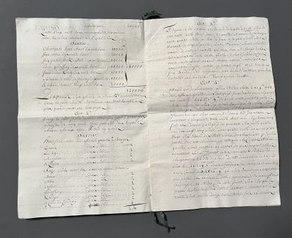 [Manuscript]. [Textile. Berry]. Set of two...