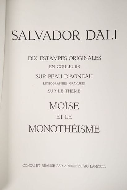 DALI. FREUD (Sigmund) Moses and Monotheism....