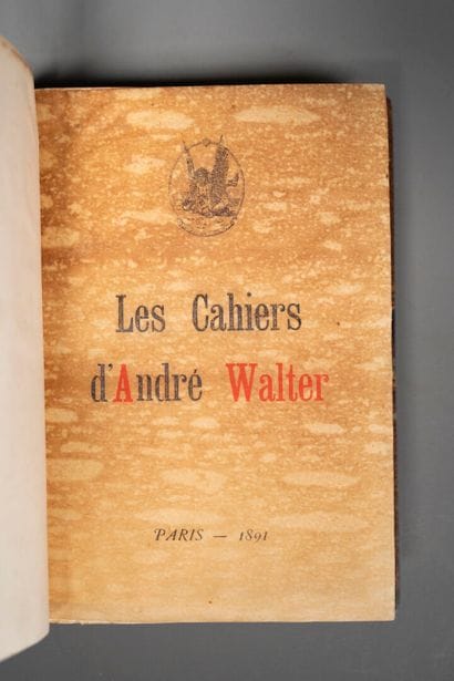 GIDE (André). Les cahiers d'André Walter....