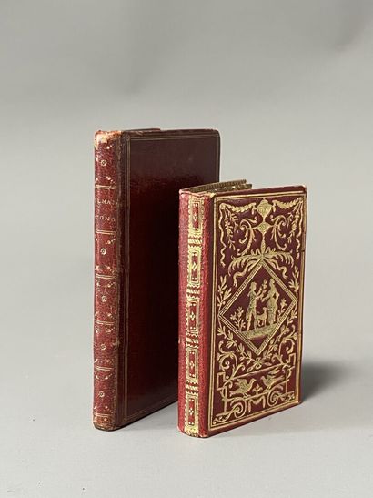 ALMANACHS. Ensemble de 2 volumes reliés en...