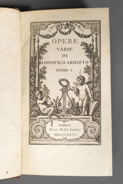 ARIOSTE (L'). Opere varie di Lodovico Ariosto....