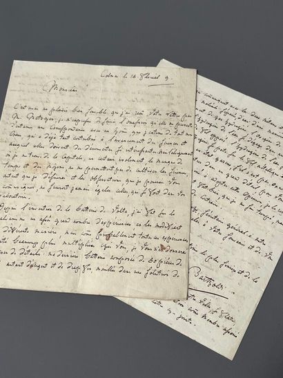 [Autograph]. [Science]. BARTHOLDI (Georges-Charles)....