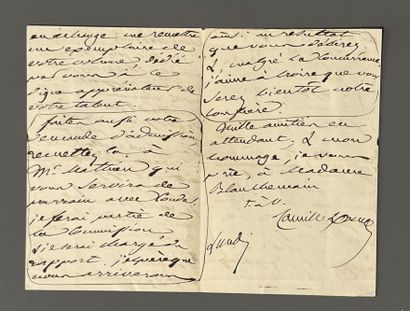 [Autograph]. [Literature]. DOUCET (Camille,...