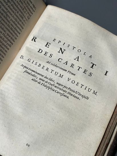 DESCARTES (René). [Opera philosophica]. Amstelodami,...
