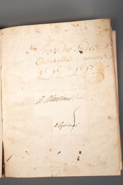 [Manuscript]. [Voyage aux Indes]. VOIAGE...