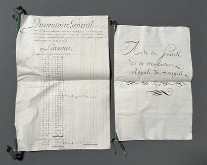 [Manuscript]. [Textile. Berry]. Set of two...