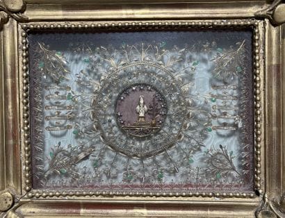 [Paperolle-reliquaire]. Magnificent 18th-century...