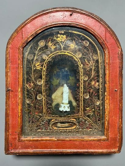 [Paperolle]. VIRGIN WITH CHILD in starry...