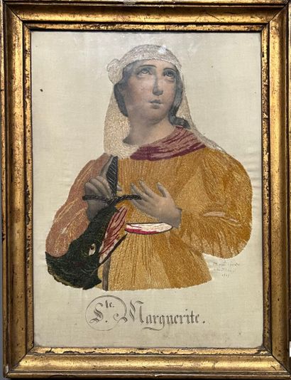 [Broderie]. SAINTE MARGUERITE. La tête et...