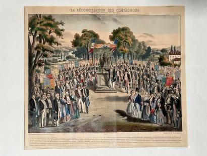 [Engraving]. [Compagnonnage]. The Reconciliation...