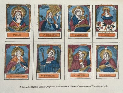 [Folk imagery]. 8 FIGURES OF SAINTS. In Caen,...