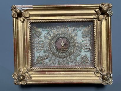 [Paperolle-reliquaire]. Magnificent 18th-century...