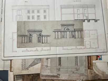 [Drawing]. [Architecture]. Lot of 17 original...
