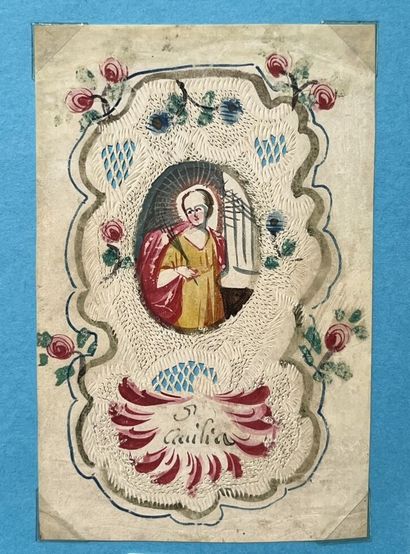 [Canivet]. SAINTE CÉCILE. XVIIIe s. Velin....