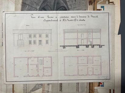 [Drawing]. [Architecture]. Lot of 17 original...