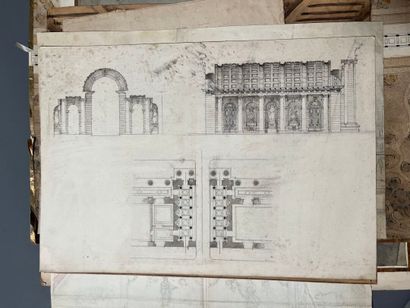 [Drawing]. [Architecture]. Lot of 17 original...