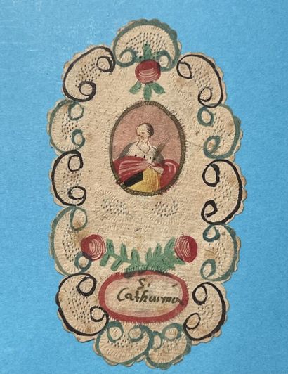 [Canivet]. SAINTE CATHERINE. XVIIIe s. Papier....