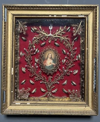 [Reliquary]. SACRED HEART OF JESUS. 19th...