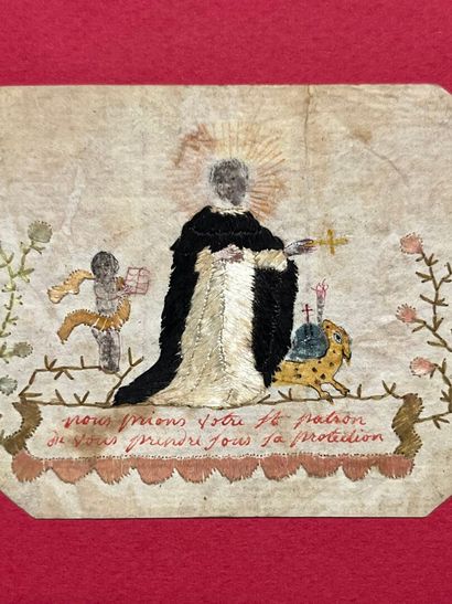 [Broderie]. Ensemble de 3 images brodées...