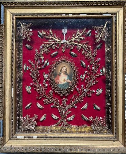 [Reliquary]. SACRED HEART OF JESUS. 19th...