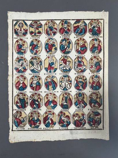 [Folk imagery]. 36 SMALL FIGURES OF SAINTS....