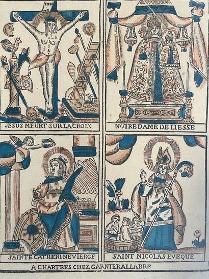 [Imagerie populaire]. JÉSUS MEURT SUR LA...