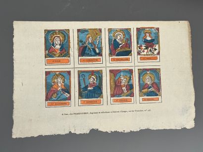 [Folk imagery]. 8 FIGURES OF SAINTS. In Caen,...