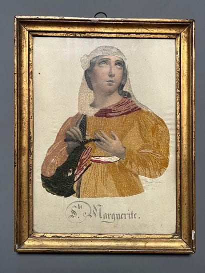 [Broderie]. SAINTE MARGUERITE. La tête et...