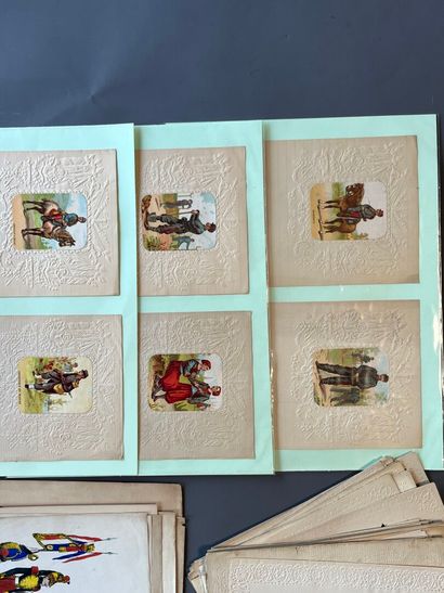 [Militaria]. Set of 99 blank leaves in octavo...