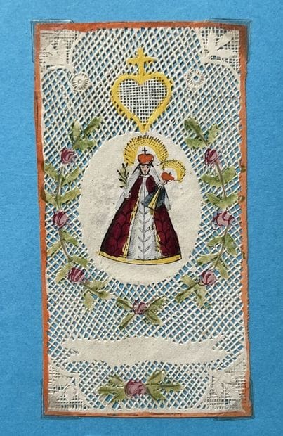 [Broderie]. VIERGE EN MAJESTÉ. XVIIIe s....