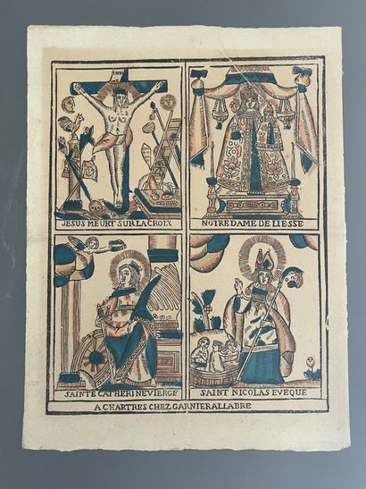 [Imagerie populaire]. JÉSUS MEURT SUR LA...