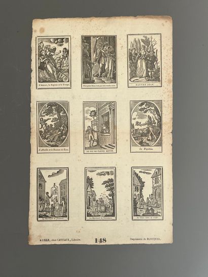 [Folk imagery]. 9 PETITS BOIS profanes. Lille...