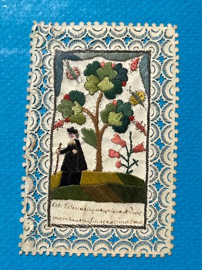 [Broderie]. « Cet Ecclesiastique dévot/marche...