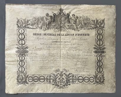[Diplôme]. ORDRE IMPÉRIAL DE LA LÉGION D'HONNEUR;...