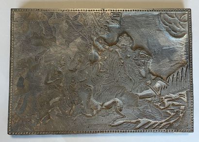 [Matrice sur bois]. Illustration of a scene...